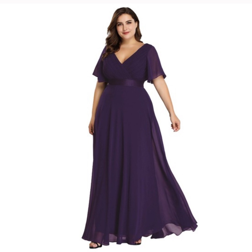NWT Ever Pretty Flutter Empire Waist Maxi Dress